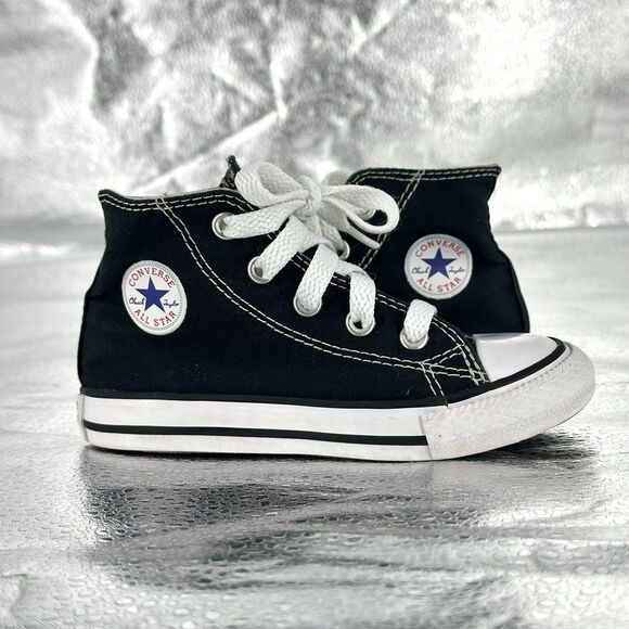 Converse Chuck Taylor All Star Hi Toddler Black/White Shoe Size 7C 7J231 - Picture 6 of 12